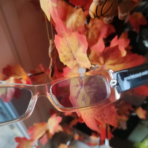 Emporio Armani glasses used with soft blue lens, made in Italy