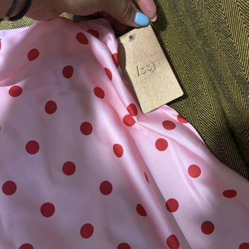 Satin midi skirt new, red and pink, size L
