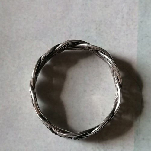 Men's silver 925 handmade braided ring new no 66 (US 11.5)
