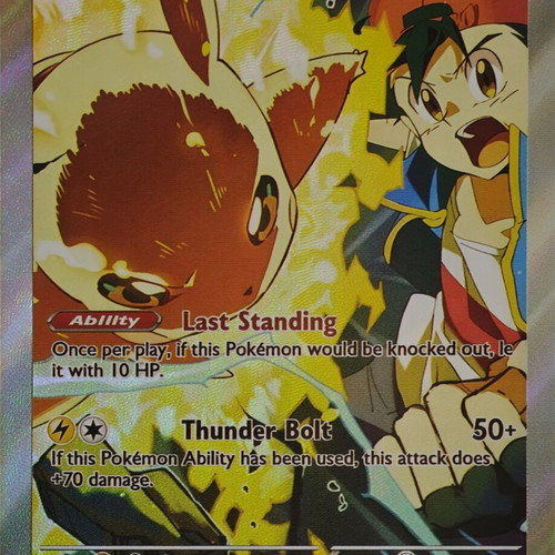 Ash's Pikachu Pokemon card