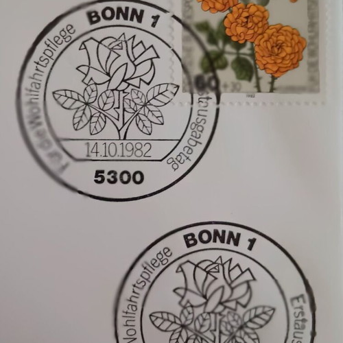Set of 4 first day cover envelopes Germany stamps 14-10-1982 new