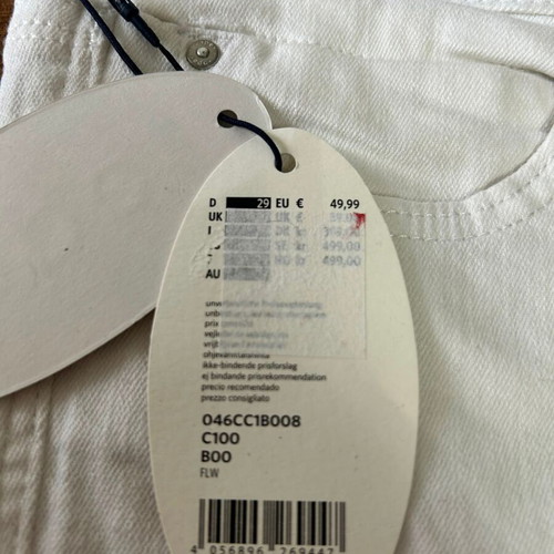 Esprit EDC White Slim Fit Low-Rise Jeans, Waist 29