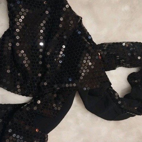 Black sequin scarf