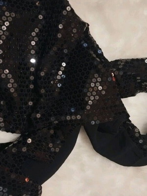 Black sequin scarf