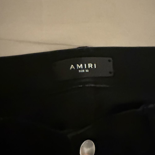 Amiri Black MA Varsity Repair Jeans Size 32 New