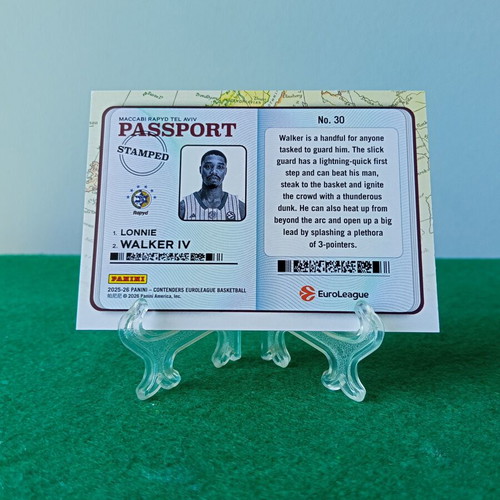 Lonnie Walker IV Stamped Passport basketball card like new