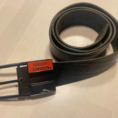 Harley Davidson belt black leather used, size 100