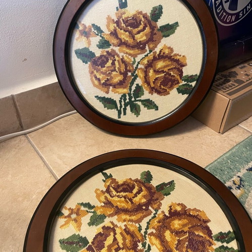 Embroidered frames like new