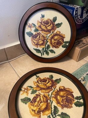 Embroidered frames like new