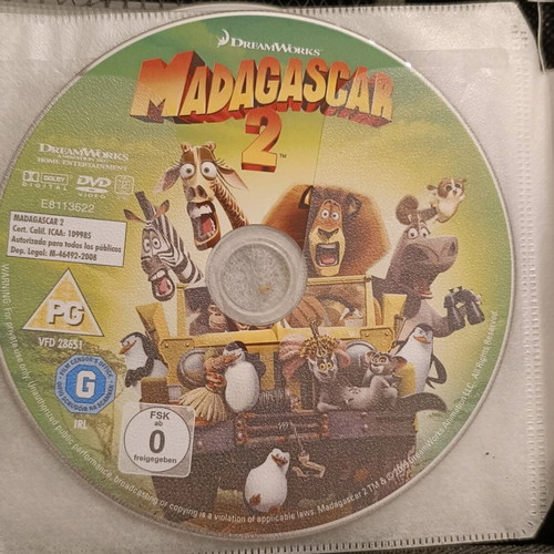 Madagascar 2 DVD used, no case, authentic