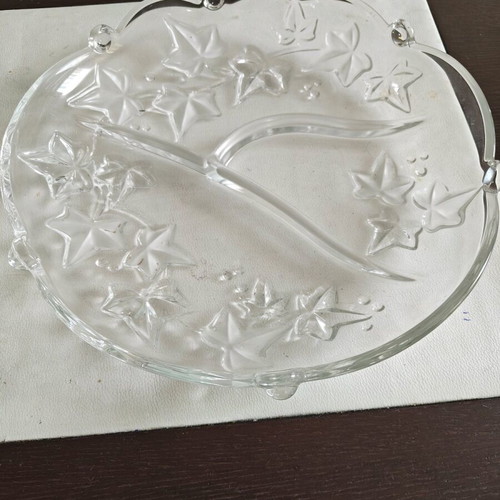 Walther Wellington crystal serving tray used, three sections 34cm