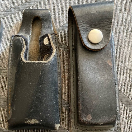 Leather gun holsters used, pack of three pieces