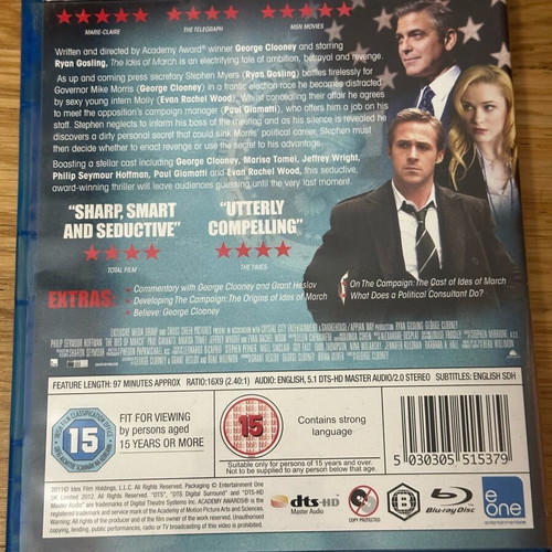 The Ides of March Blu-Ray used, with English subtitles