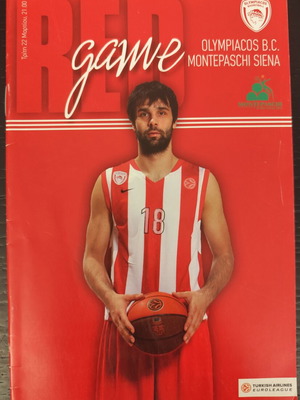 Olympiacos Montepaschi Siena 22/3/2011 match programme used