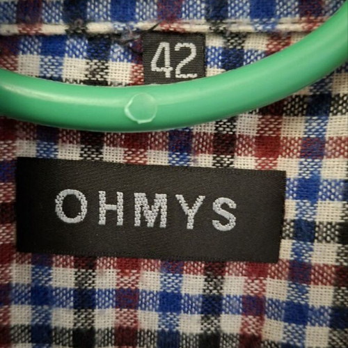 Ohmys men's checkered shirt size 42 like new