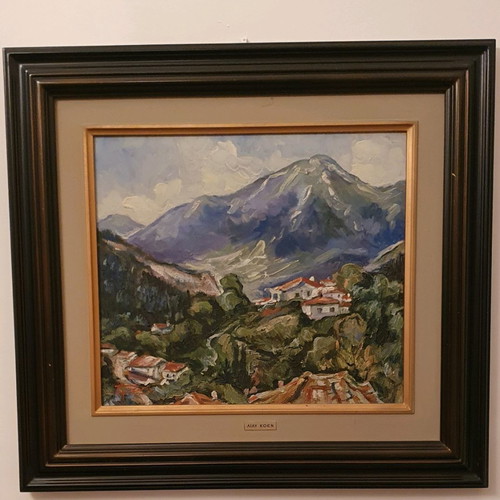 Vintage painting by artist Koen used, 1982