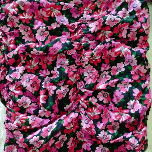 Bershka floral strapless top with silver belt new, size S