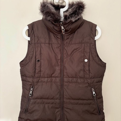 Brown down sleeveless jacket Massimo Dutti used