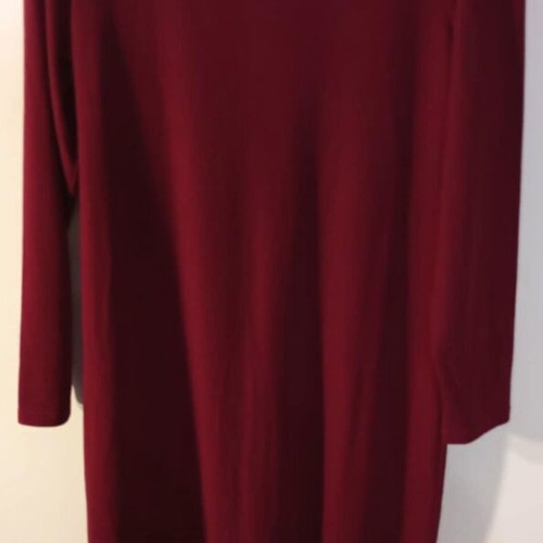 Caramella burgundy winter long rib jersey dress plus size like new
