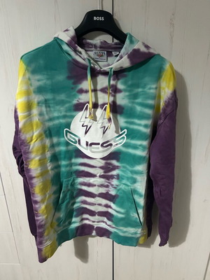 Guess j balvin hoodie like new, multicolor, size L