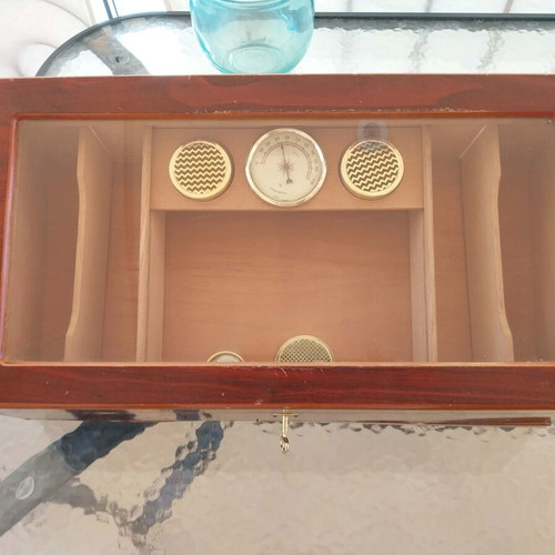 Cigar humidor like new, tabletop 51×23×15 cm