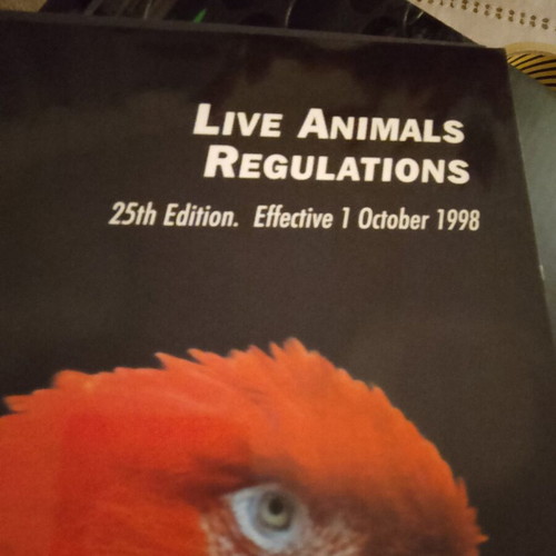 Live Animals Regulations 25th Edition 1998, authentic IATA manual new