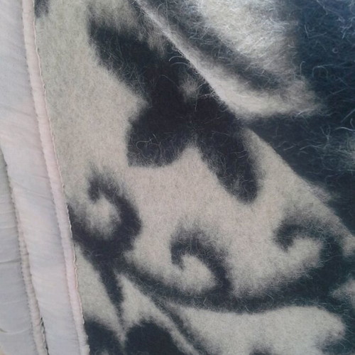 Vintage double-sided traditional wool blanket