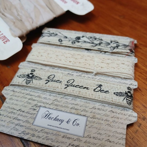 Vintage style ribbon pack, 3 pieces, new