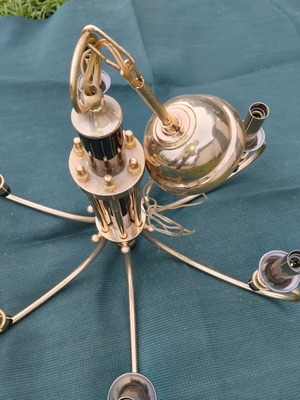 Golden chandeliers in like-new condition, set of 2