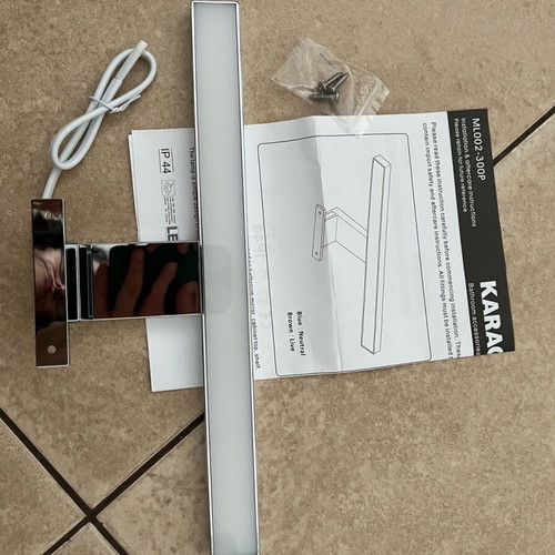 Karag bathroom light 30cm chrome new