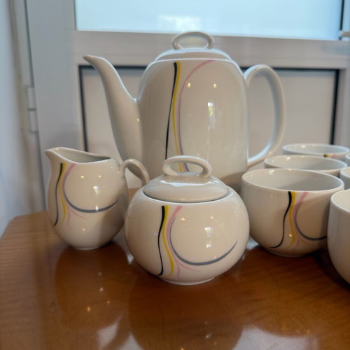 Walbrzych Poland vintage coffee set used, porcelain