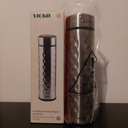 VICKO Stainless Steel Thermos with Filter 500ml new