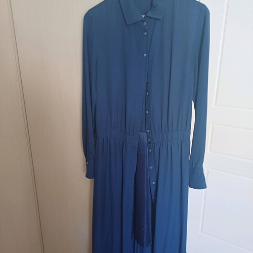 Maxi shirt-style dress blue like new, size S/M