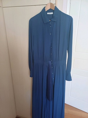 Maxi shirt-style dress blue like new, size S/M