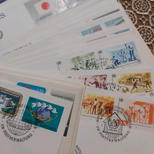 Συλλογή 140 FDC Ο.Η.Ε. καινούργια, πλήρη έτη 1980-1992 με φακέλους