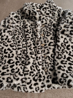 Fur jacket for kids 3 years like new, brown and beige
