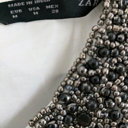 Zara shirt used size M white