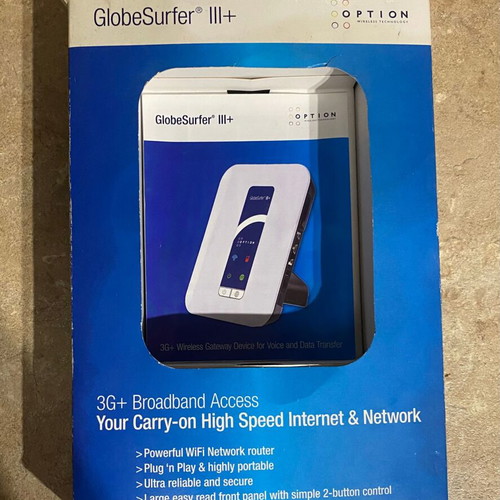 Option GlobeSurfer III+ WiFi router new, powerful