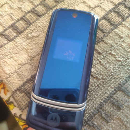 Motorola KRZR K1 used mobile phone blue