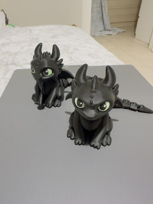 Φιγούρες Flexible Toothless Dragon καινούργιες, σετ 2