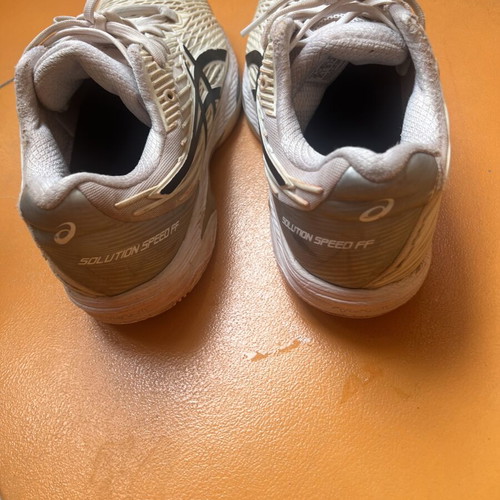 Asex clay court tennis shoes, size 39.5, black and white