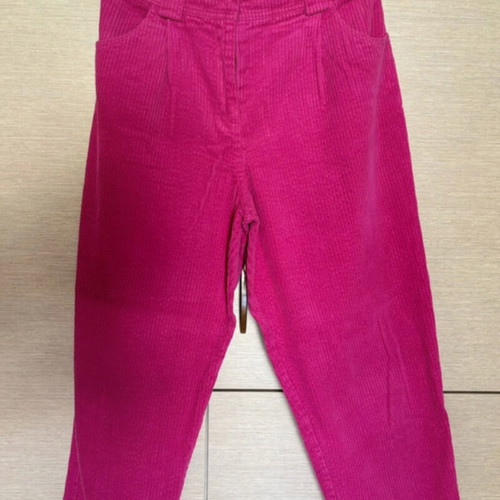 Topshop bright pink cord peg trouser size L, like new