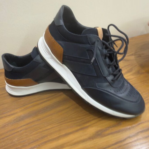 Tod's sneakers used, leather, blue, size 43