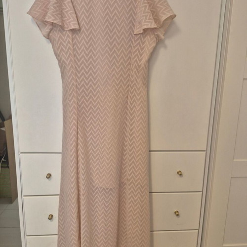 Zara pink nude midi dress like new, size S