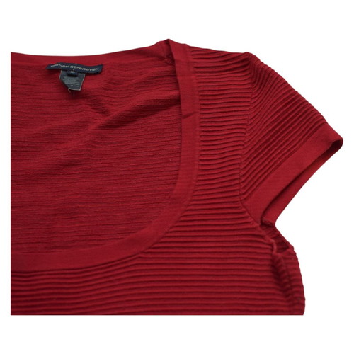 French Connection Red Ribbed Mini Dress used size 10
