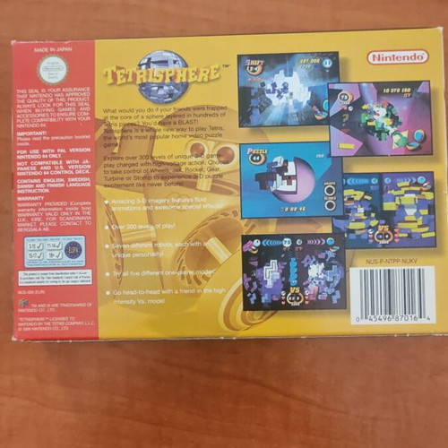 Nintendo 64 Tetrisphere like new, European PAL edition