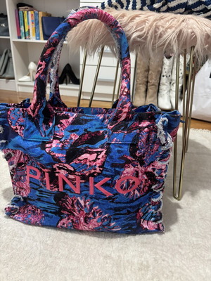 Pinko τσάντα χειρός καινούργια με floral σχέδιο σε μπλε και ροζ