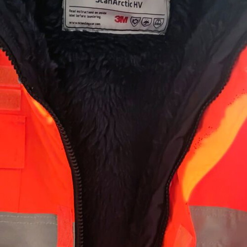 Cold weather suit with fur lining new, size S