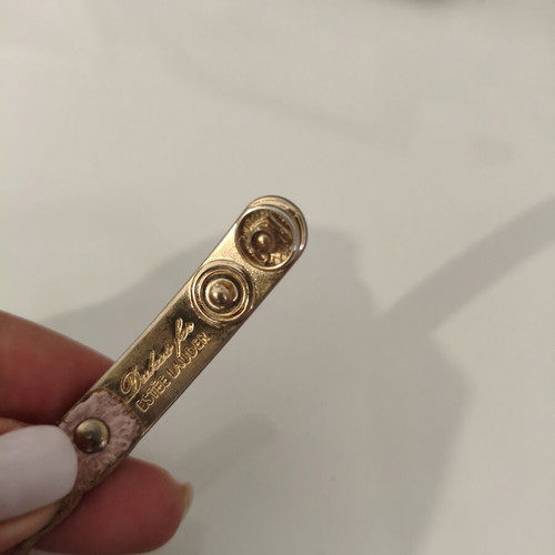 Estée Lauder x Dukas Pink Ribbon 2017 bracelet used, pink leather