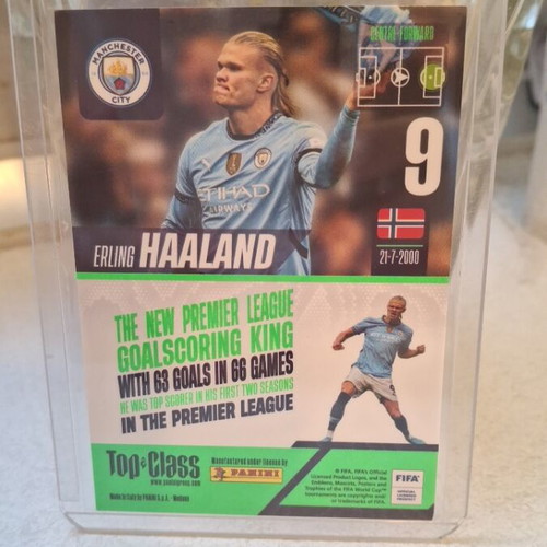 Erling Haaland Unbeatable Panini card, purple frame